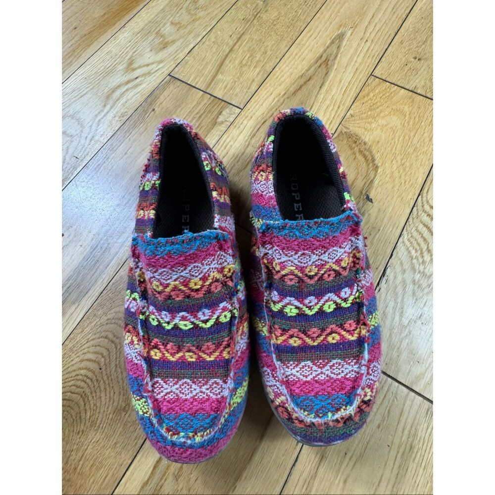 Roper Girls Wovenslip Loafers Shoes Size 1